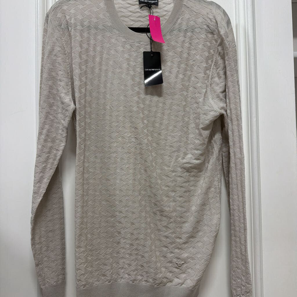 Grey Wool Basket Pattern Sweater (NWT 325)