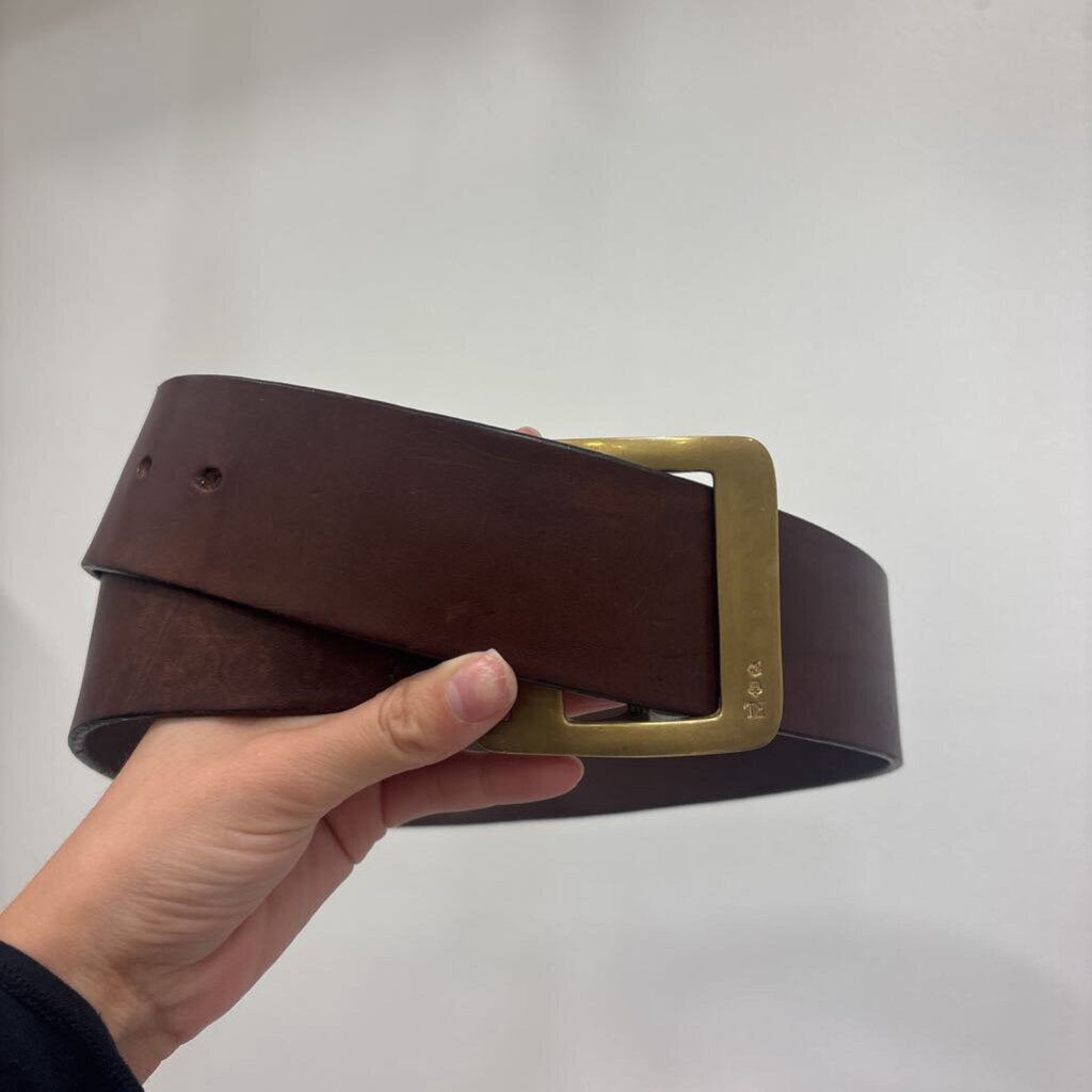 Ralph Lauren, Brown Leather GHW Belt, M