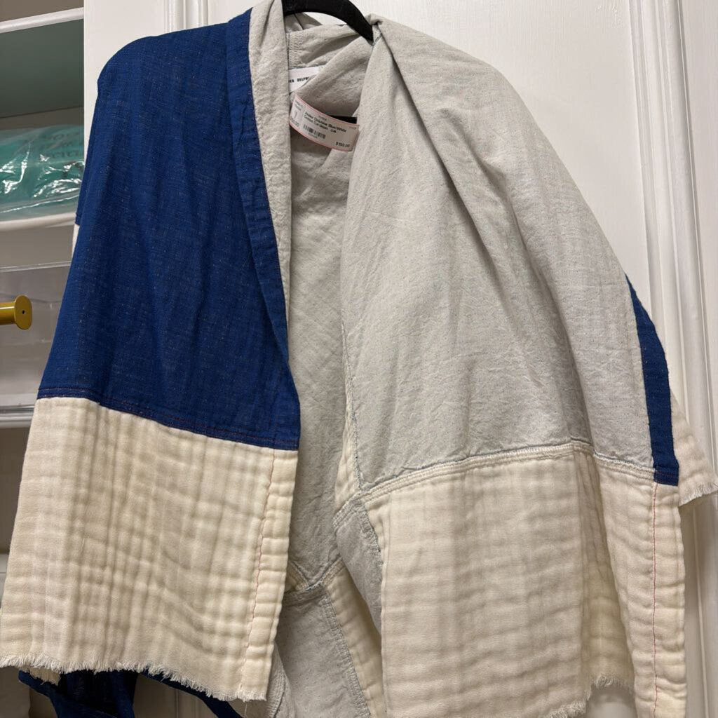 Blue/White Cotton Cardigan