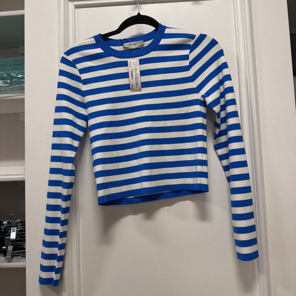 Blue & White Striped Long Sleeve (NWT)