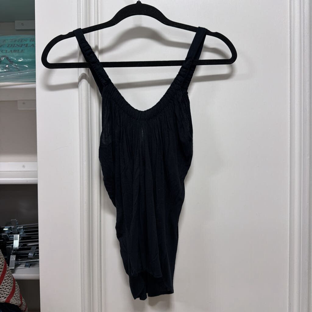Black ruched vintage tank top
