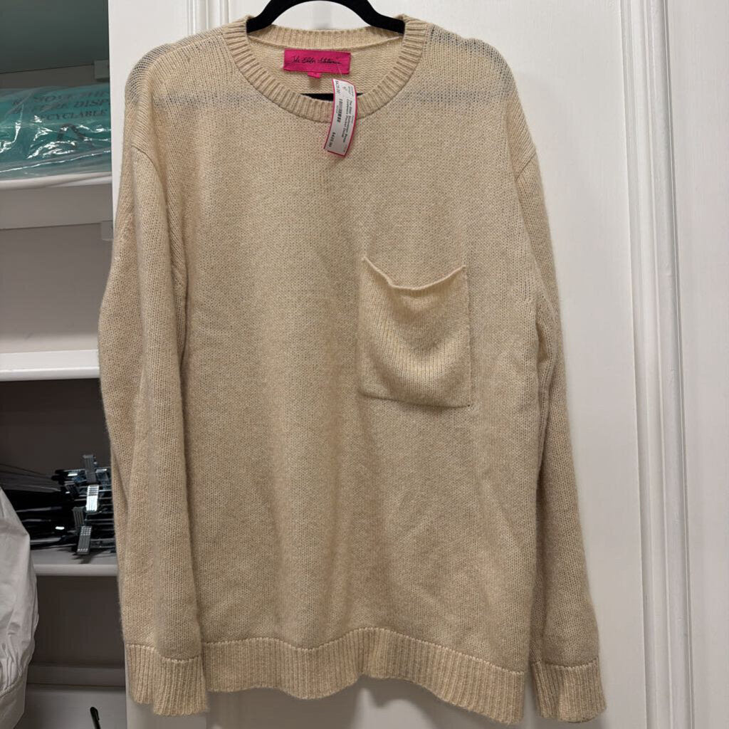 Beige Cashmere Pocket Detail Sweater