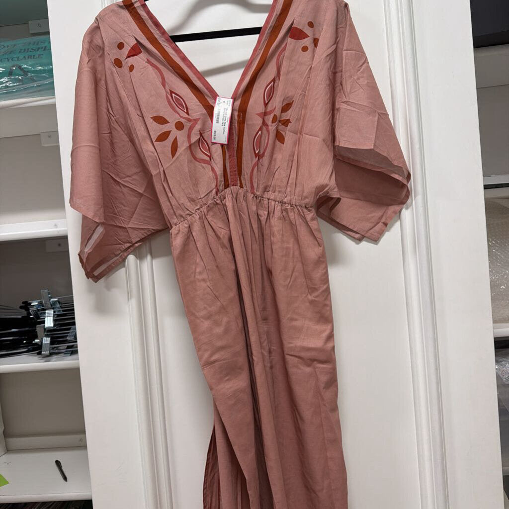 Pink Cotton Pattern Dress