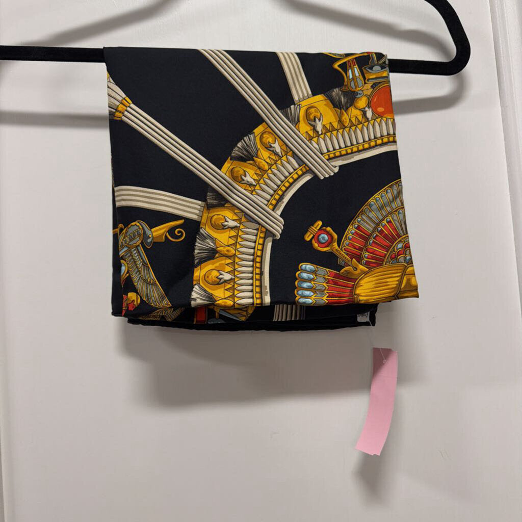 Black/Multi Silk Scarf