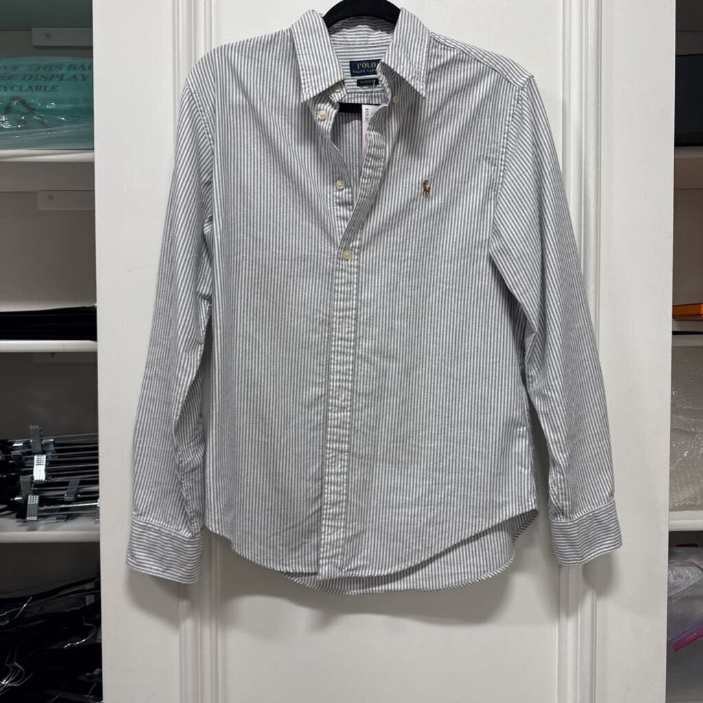 Blue Cotton Stripe Shirt