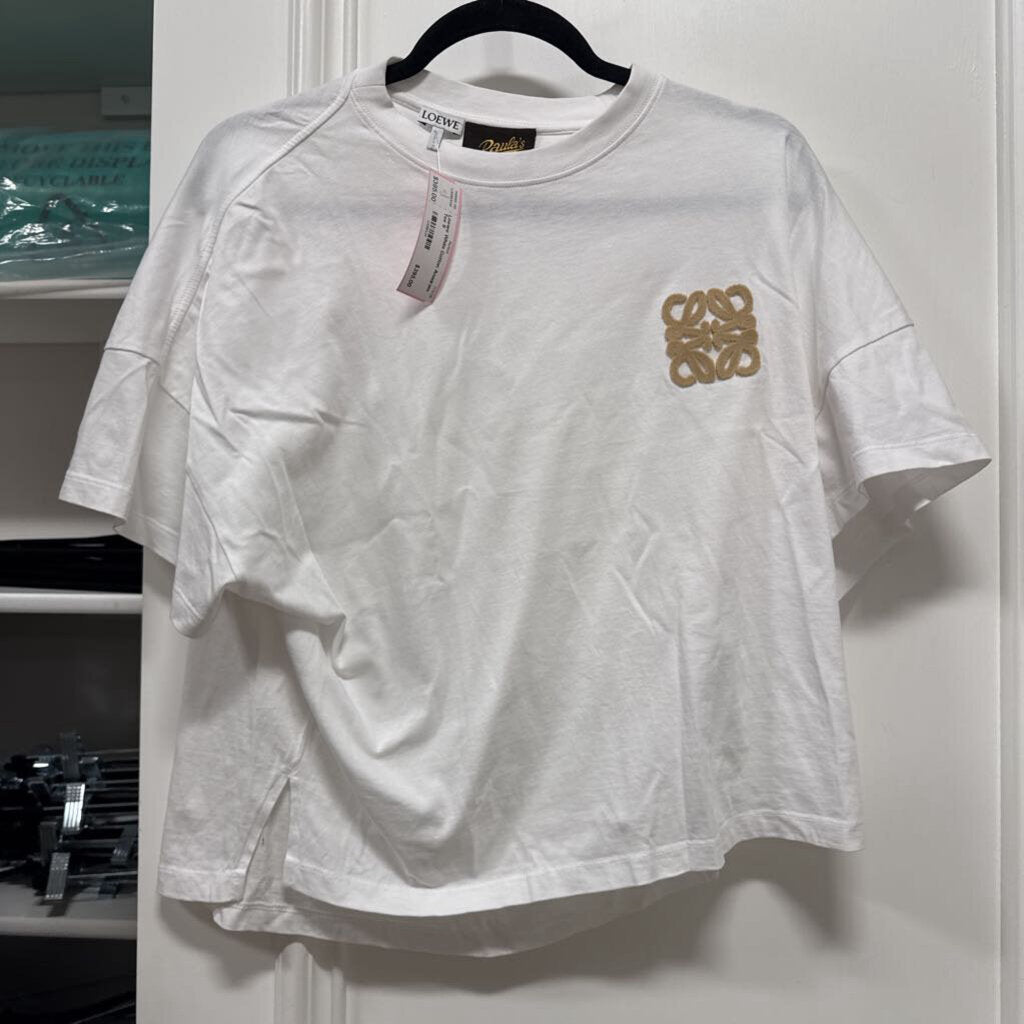 White Cotton Anagram Tee