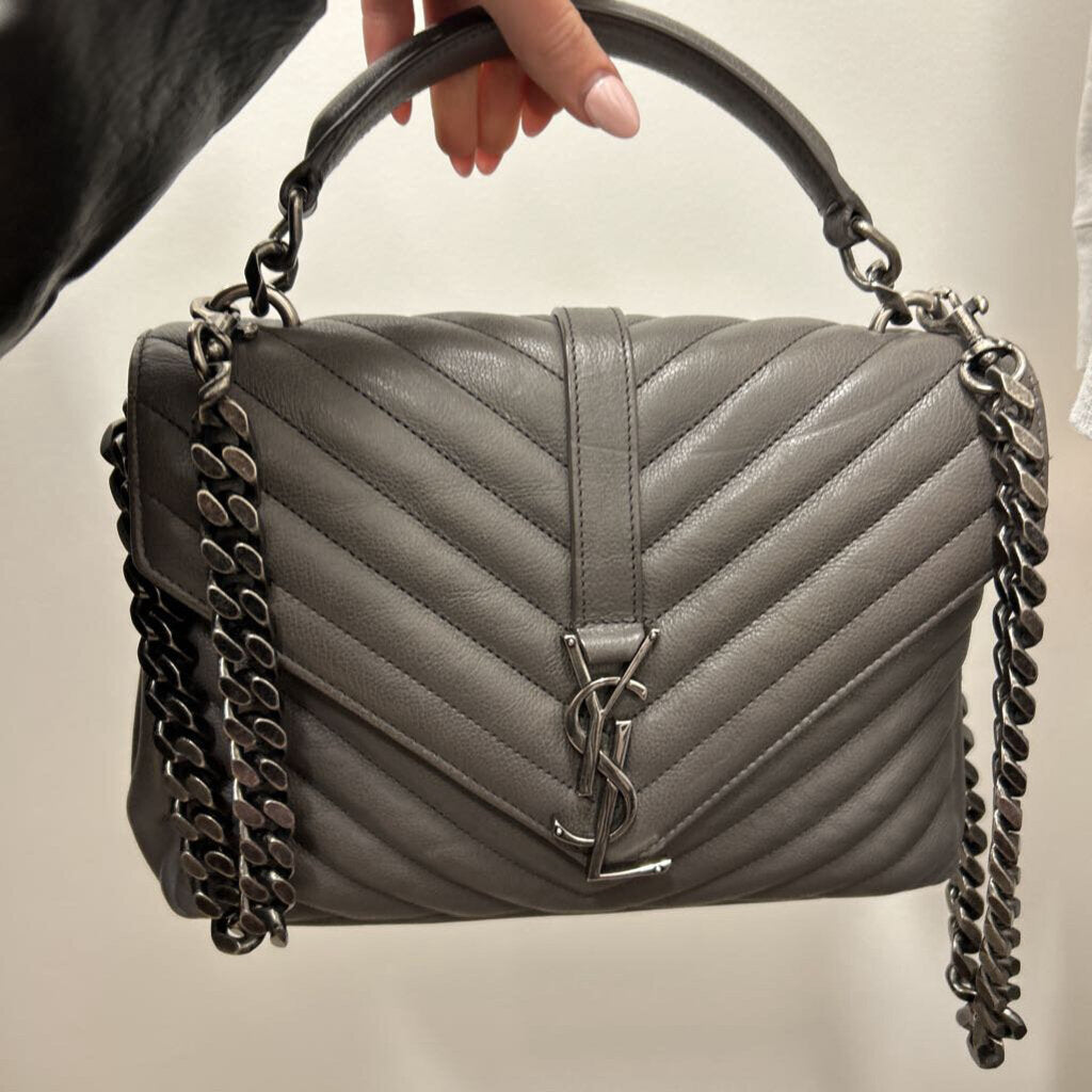 Gray Chevron College Bag Medium