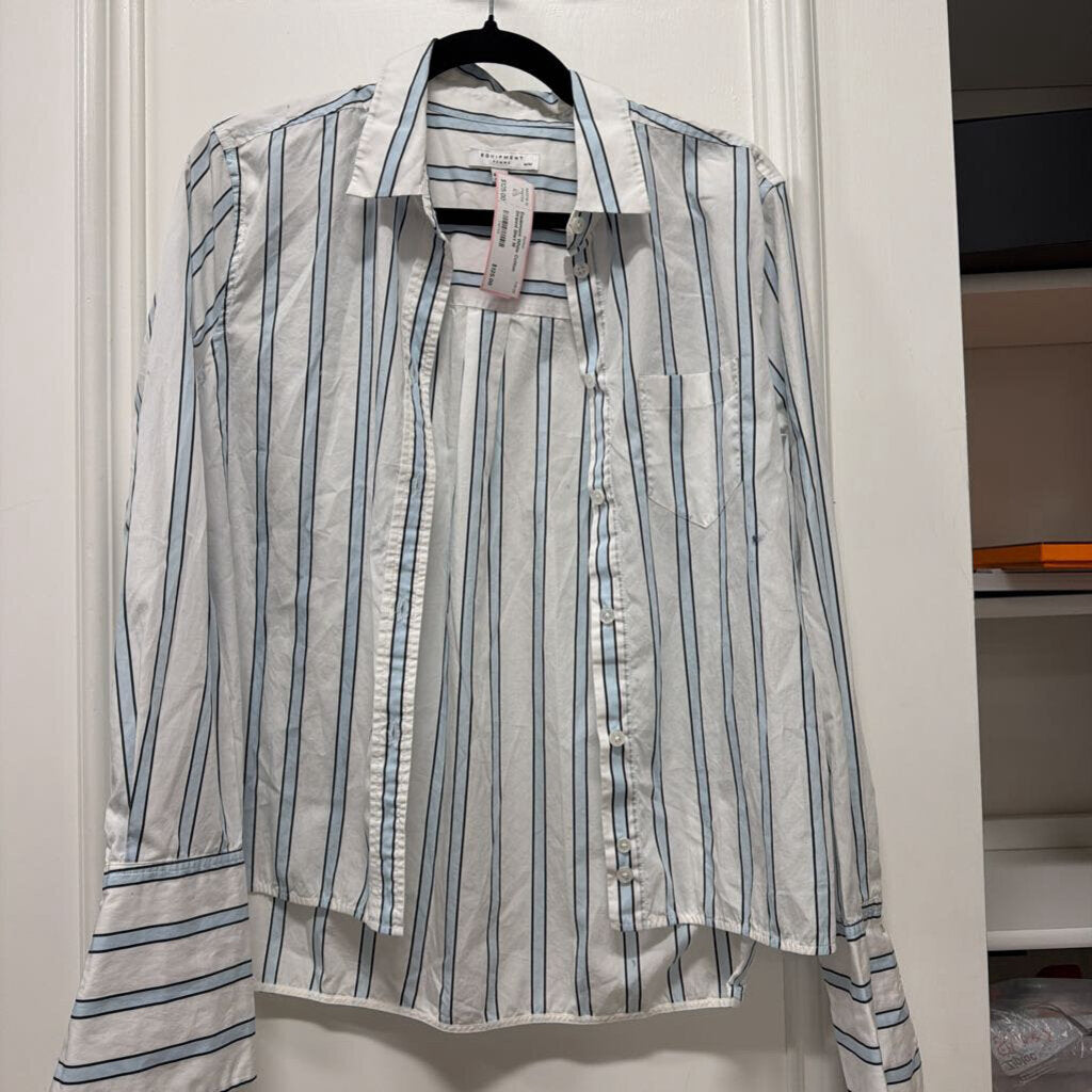 White Cotton Striped Shirt