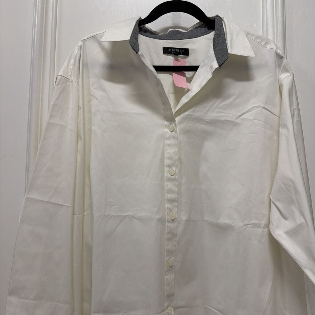 White Cotton/Poly Shirt