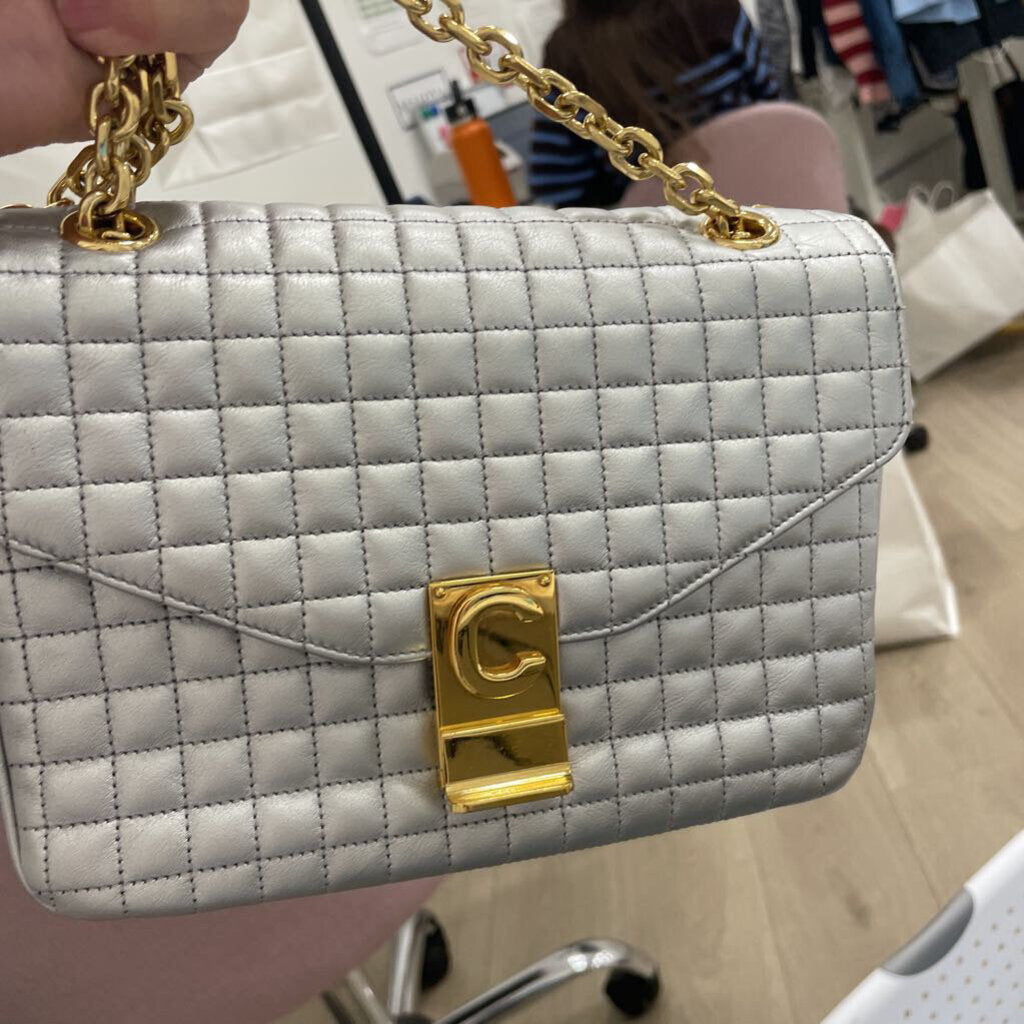 Silver Metallic C Bag