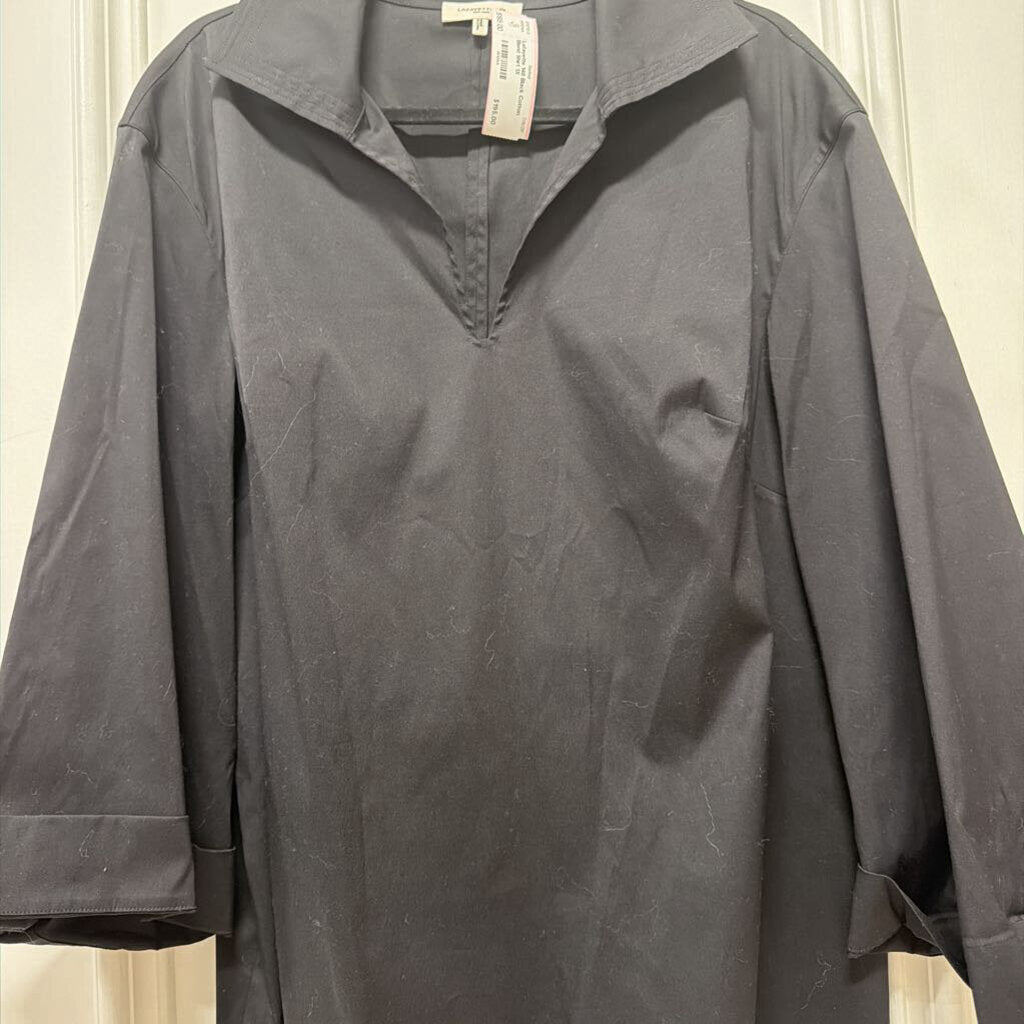 Black Cotton Blend Shirt