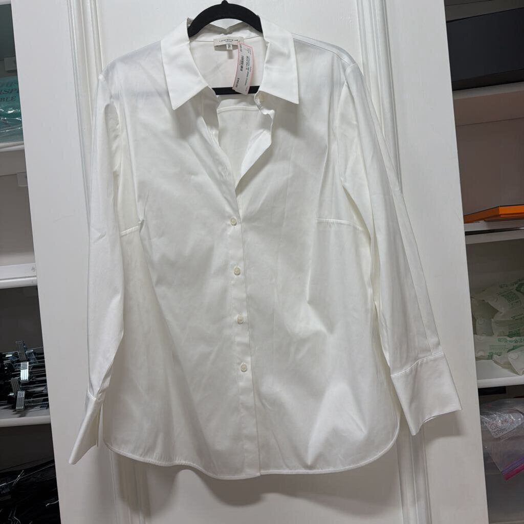 White Cotton Blend Shirt