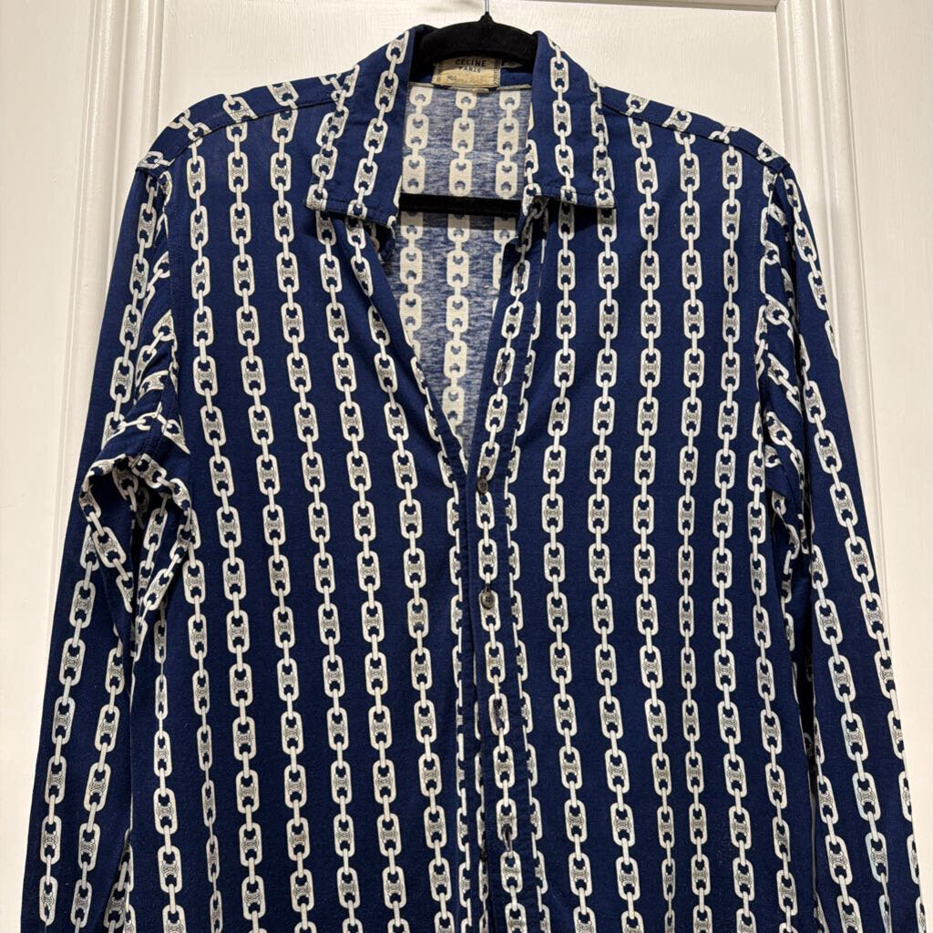 Vintage 80s Blue/White Triomphe Shirt