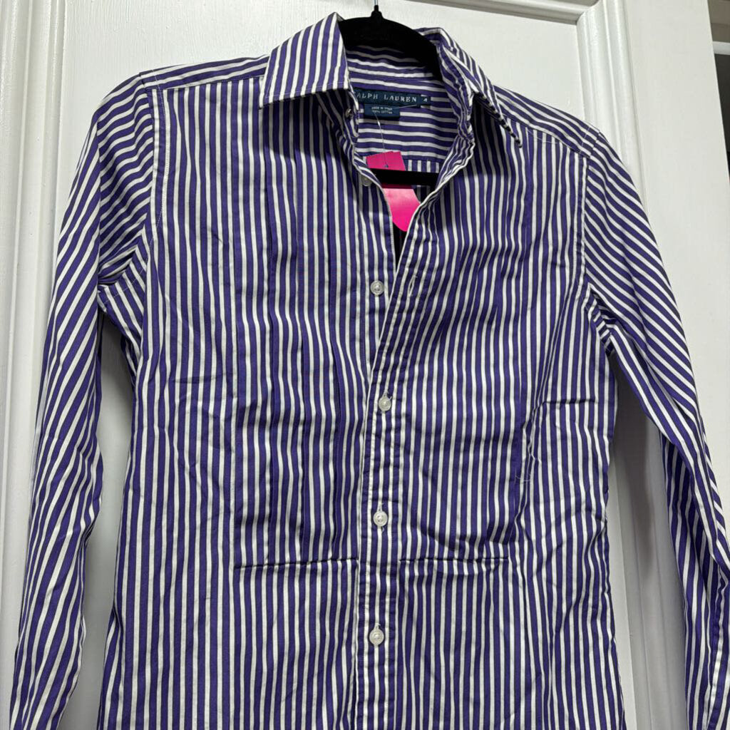 Purple Striped Button Down