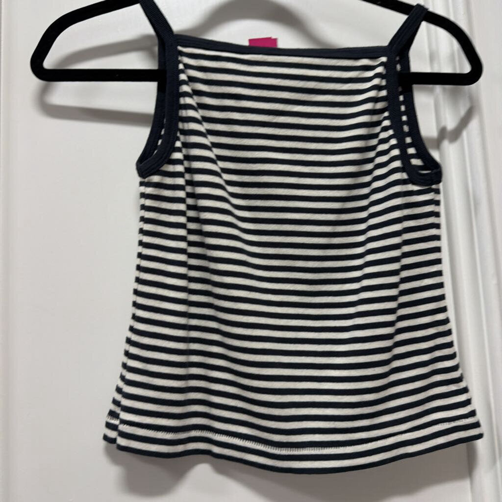 Black/White Stripe Tank Top Cotton