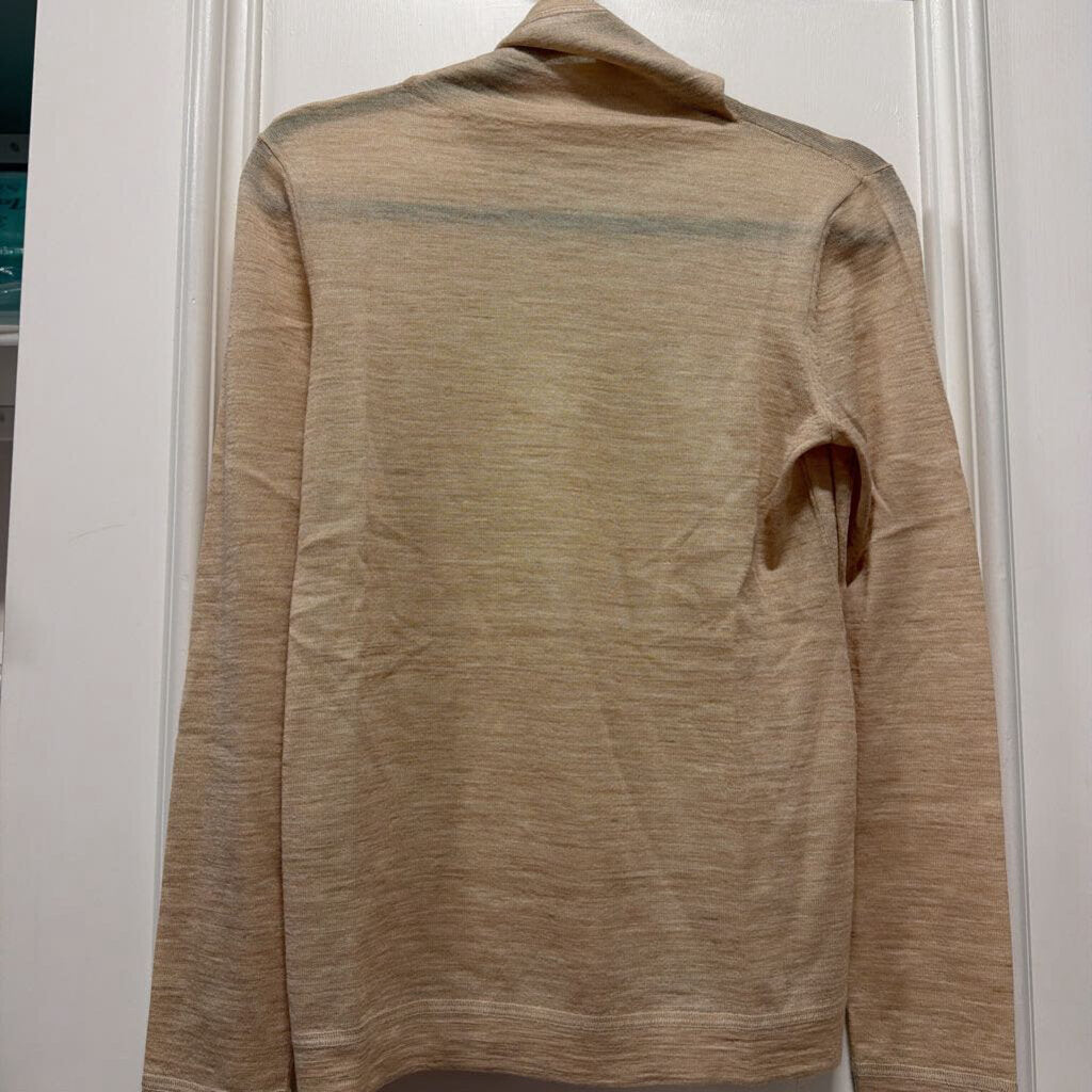 Beige Alpaca/Silk Turtleneck Top