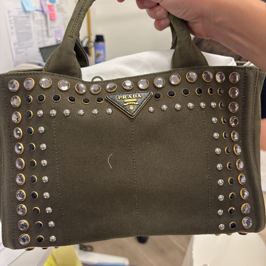 Olive Green Canapa Tote