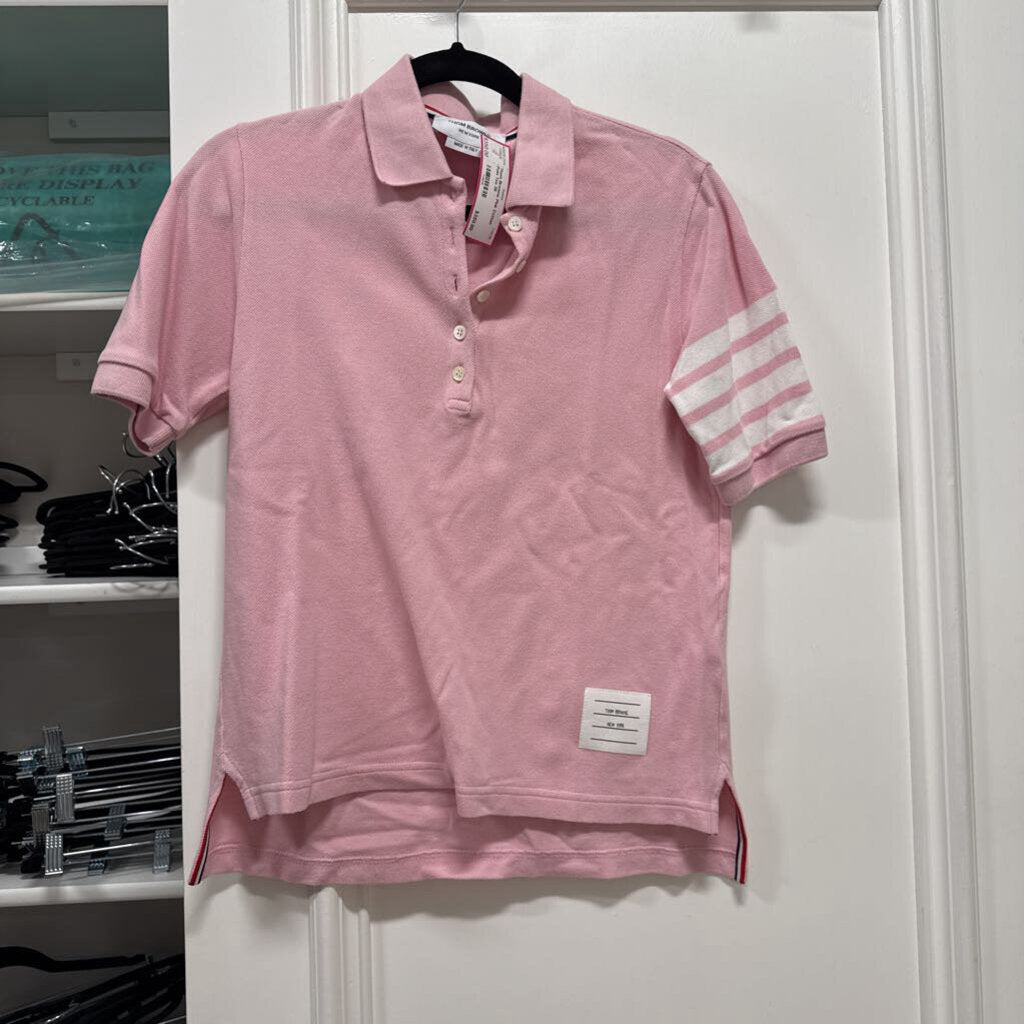 Pink Cotton Polo Tee