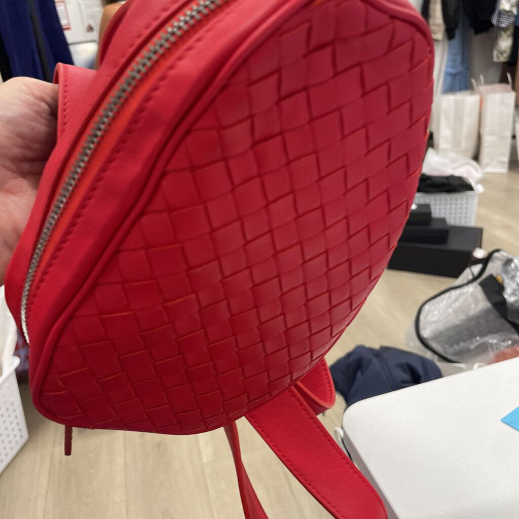 Red Intreciatto Belt Bag