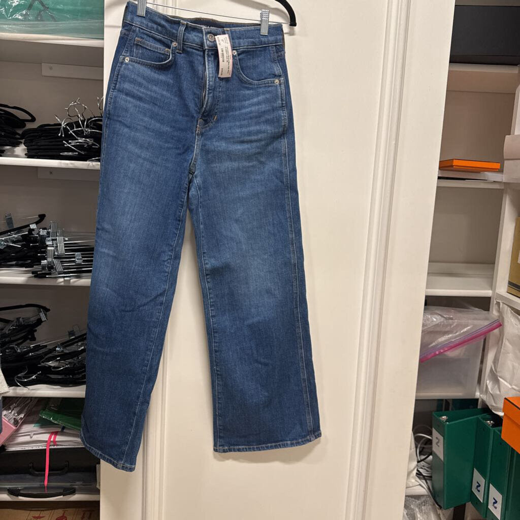 Blue High Rise Cropped Jean