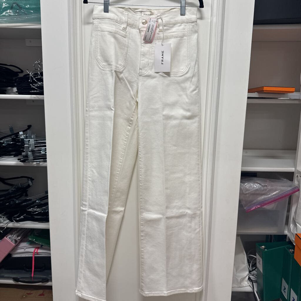 White Wide Leg Denim Jean (NWT)