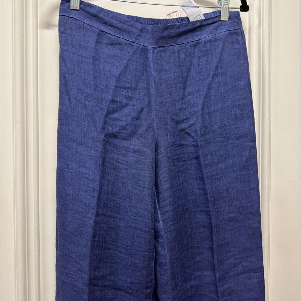 Purple Linen Wide Leg Pants