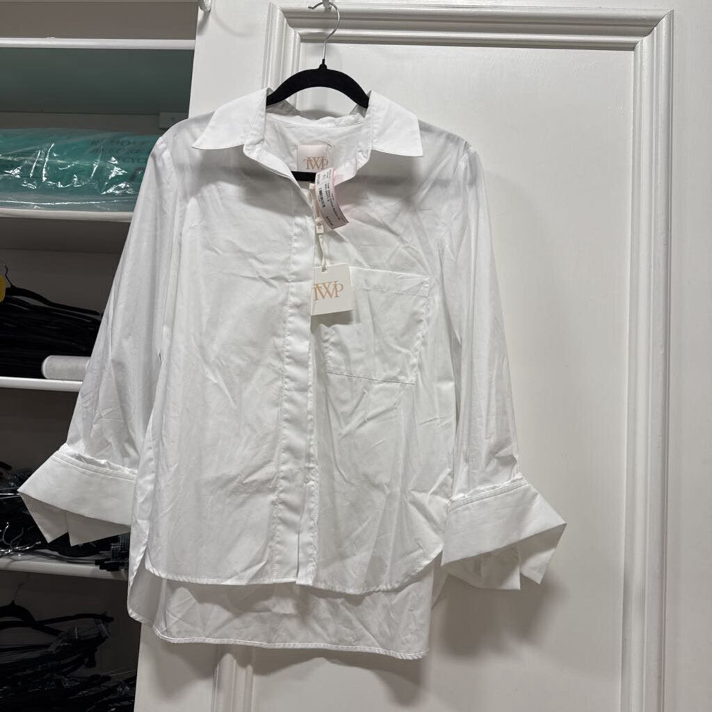 White Cotton Button Up Shirt (NWT)