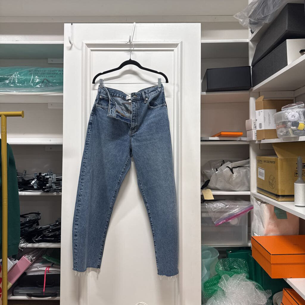 Medium Wash Barrel Leg Jean