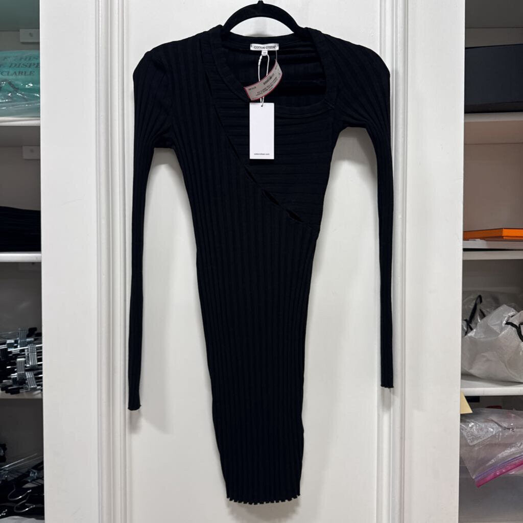 Black Cotton Ribbed LS TOp (NWT)