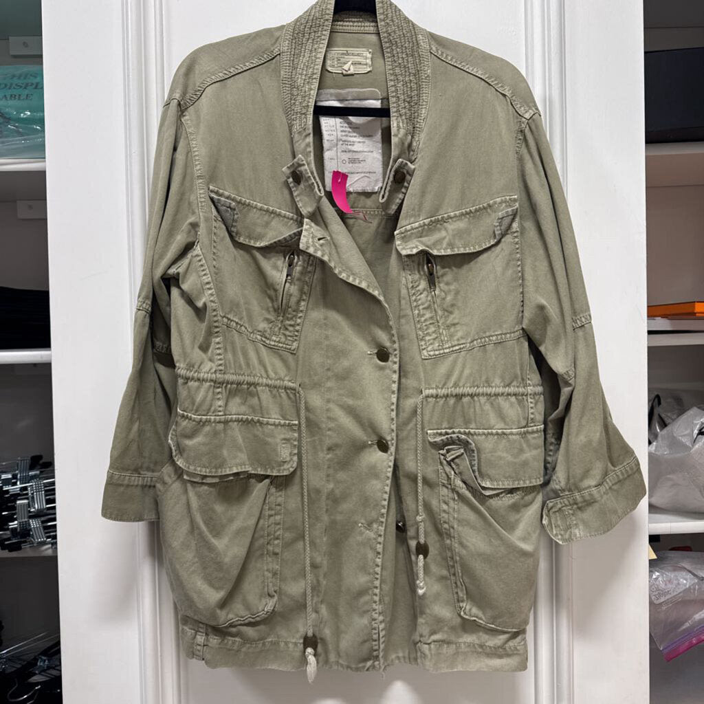 Green Cotton Safari Jacket
