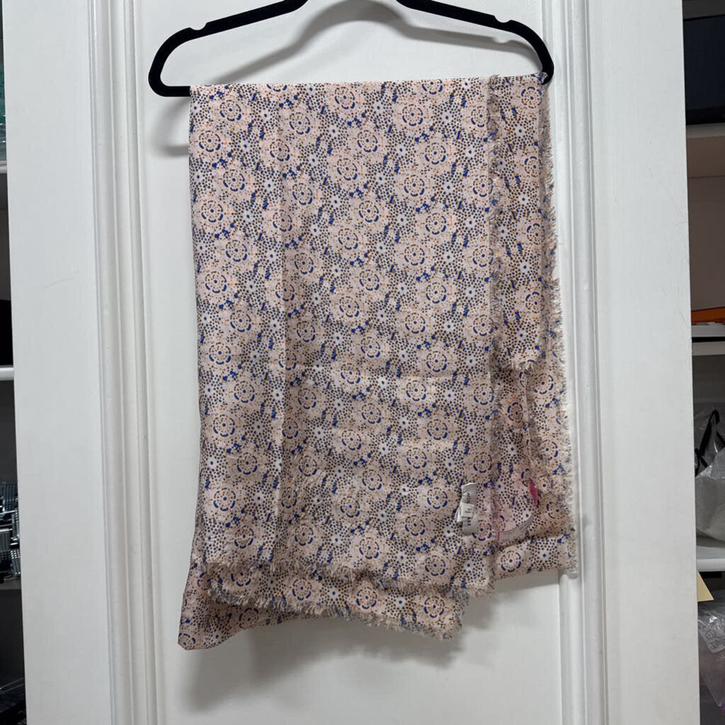 Multicolor PAttern Silk Scarf