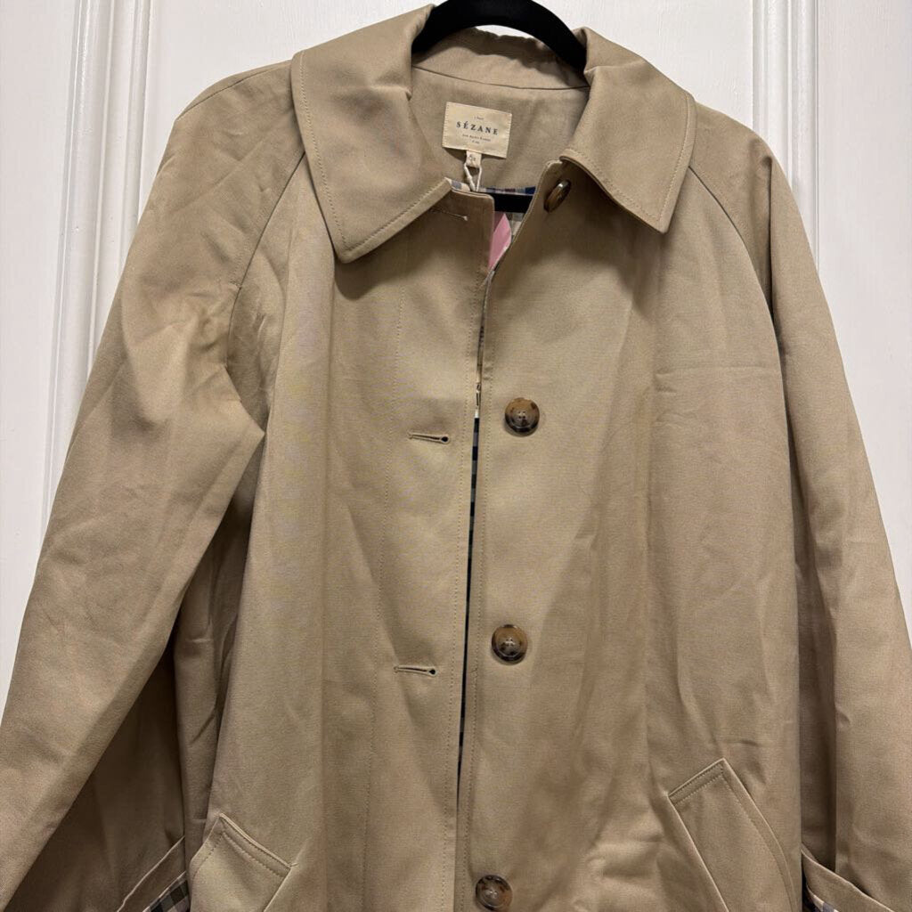 Beige Cotton Trench Coat (NWT)