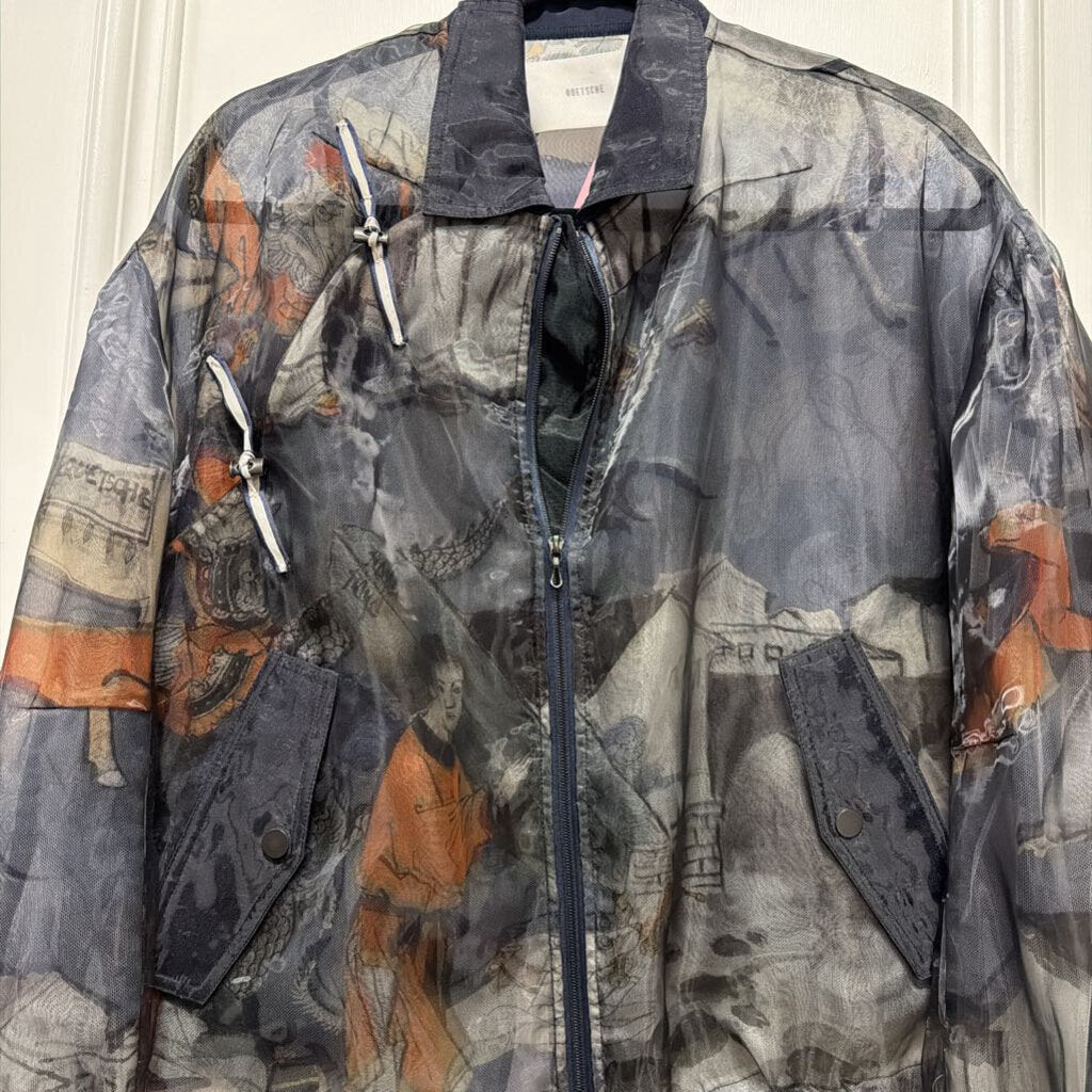 Multicolor Tulle Bomber Jacket