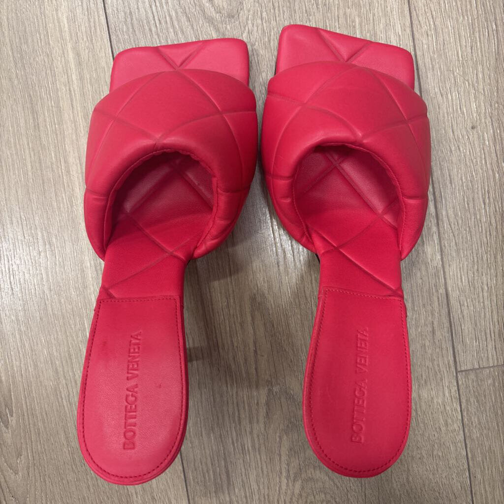 Pink Leather Quilted Sandal