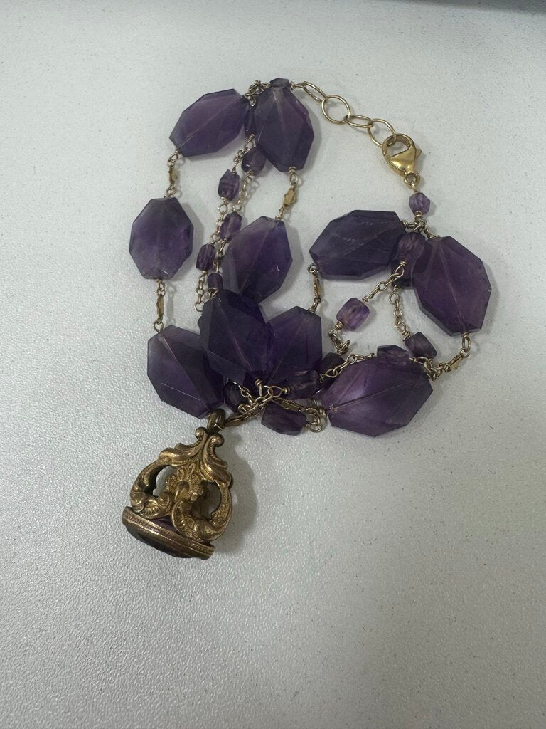 Four Strand Amethyst Stone Bracelet
