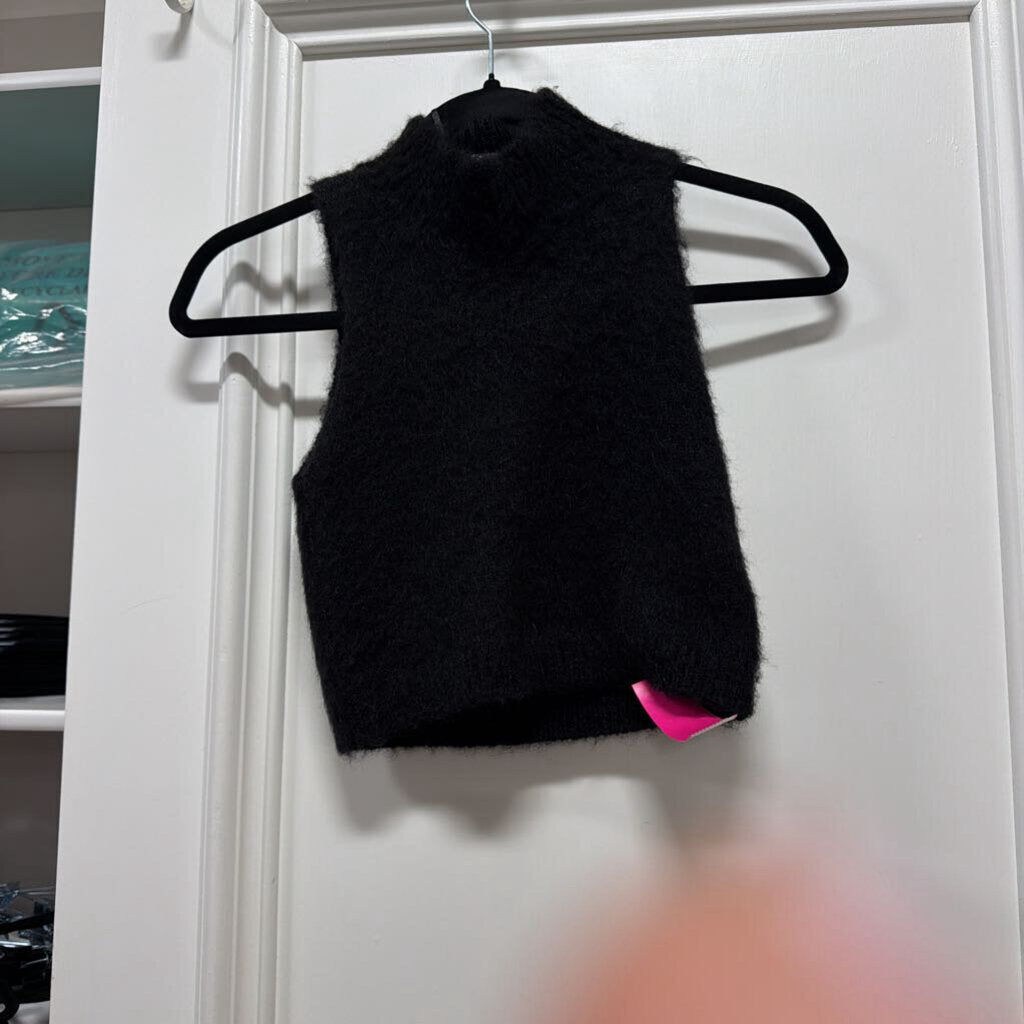 Black Mohair Blend Knit Vest (w/ tags)
