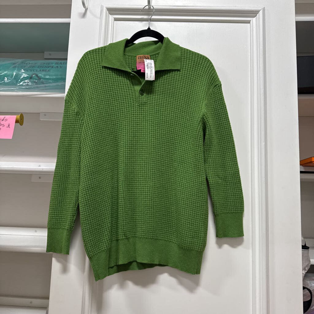 Green Cashmere Sweater Polo