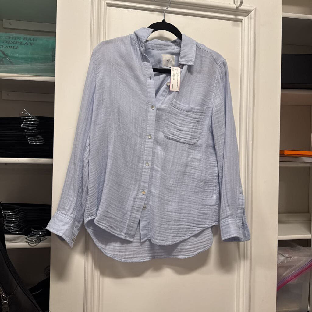 Blue Cotton Gauze Shirt