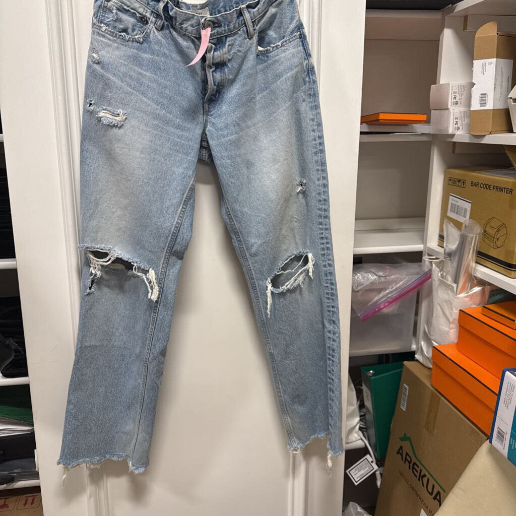 Medium Wash Distressed Jean