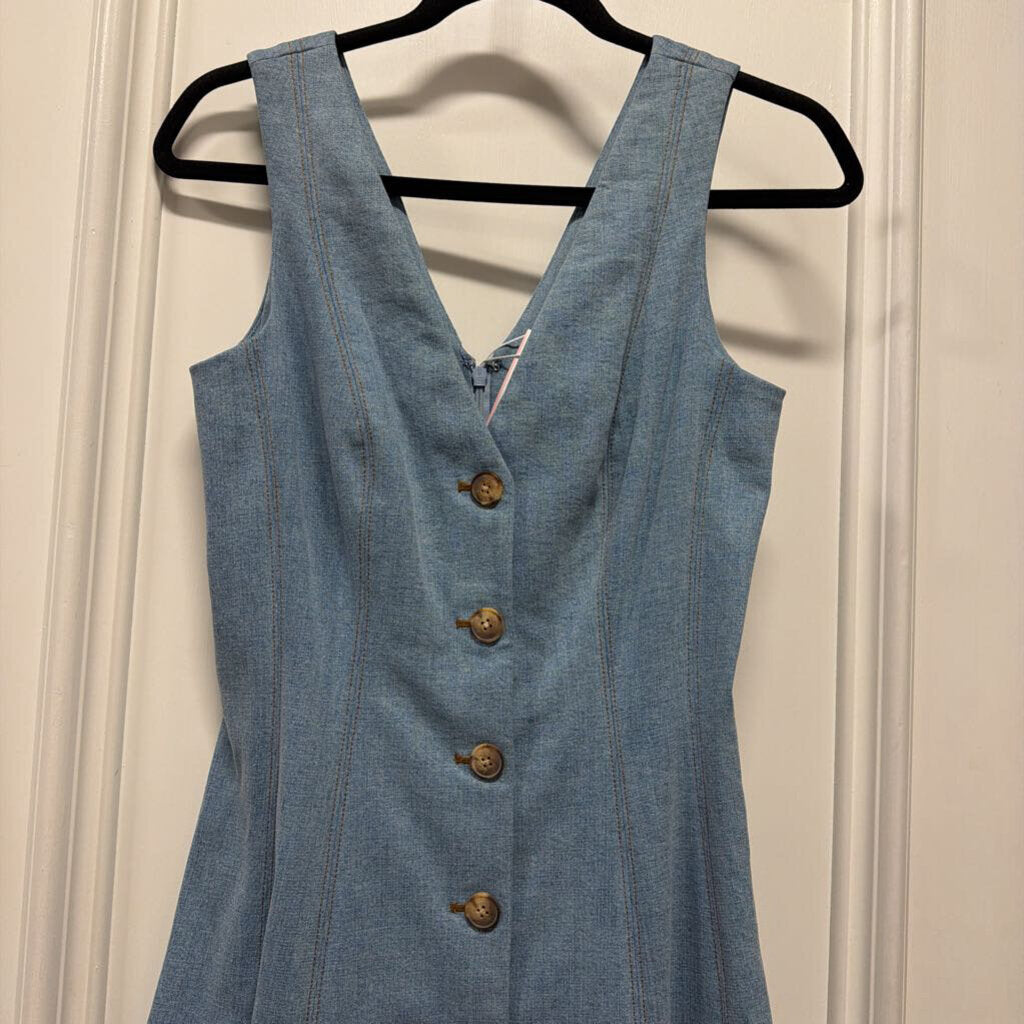 Denim Button Down Sleeveless Dress (NWT)