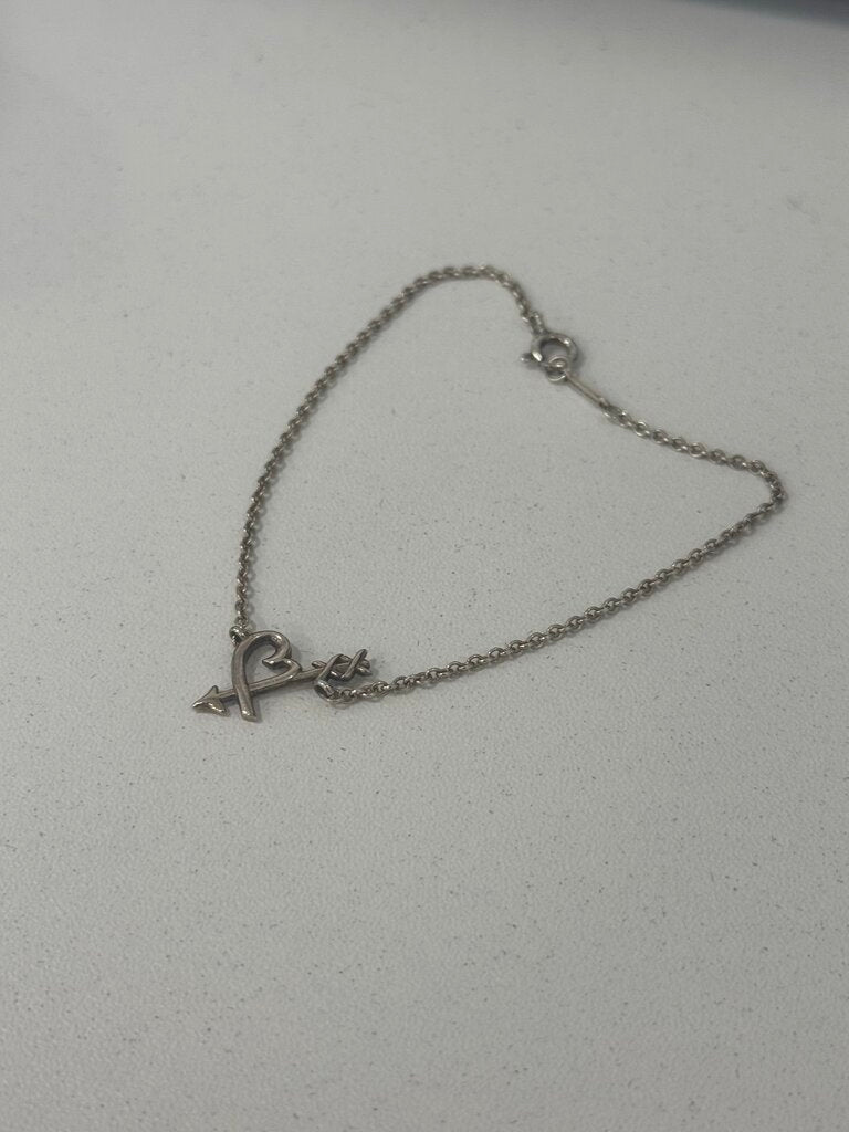 Sterling Silver Open Heart Bracelet