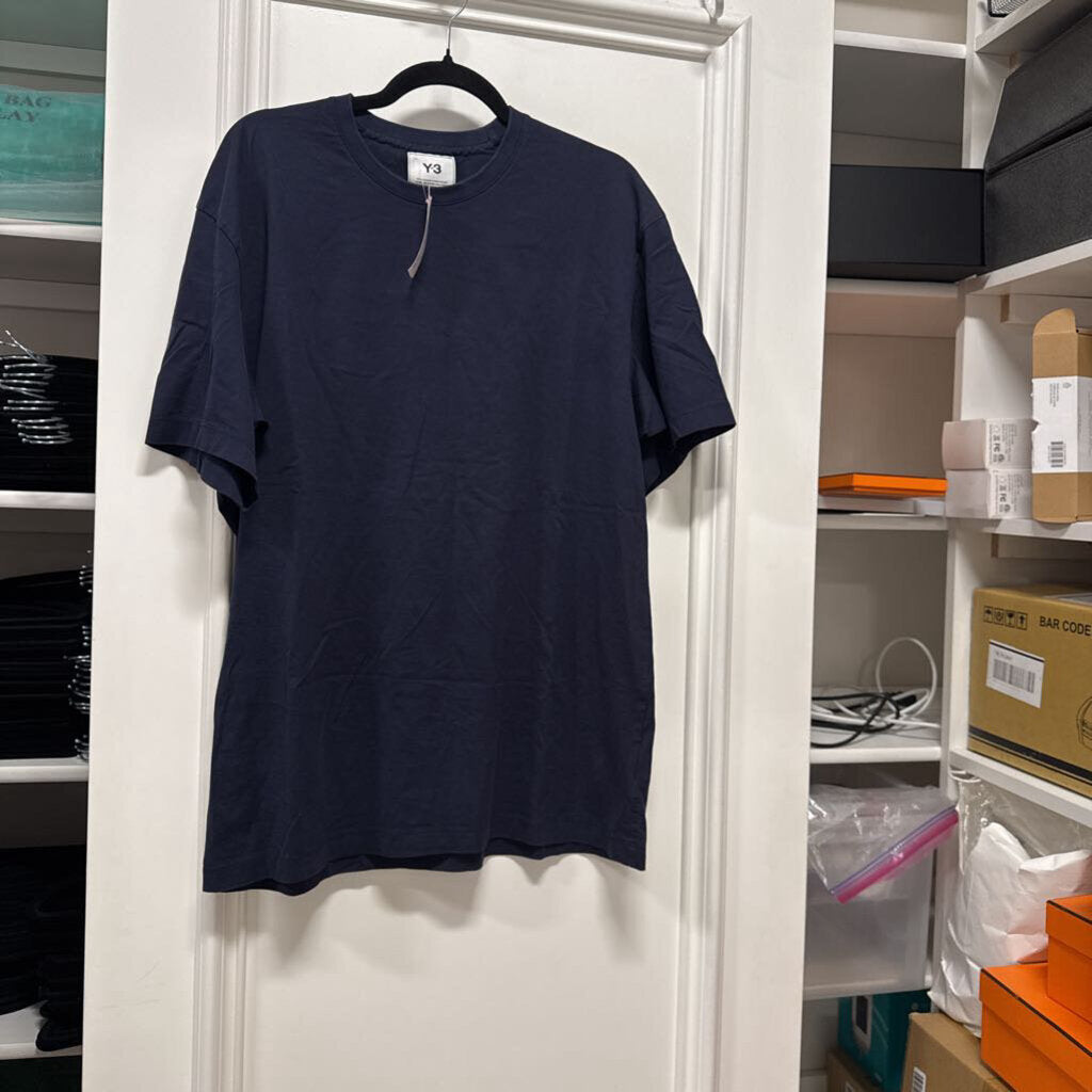 Navy Cotton Y-3 Tee