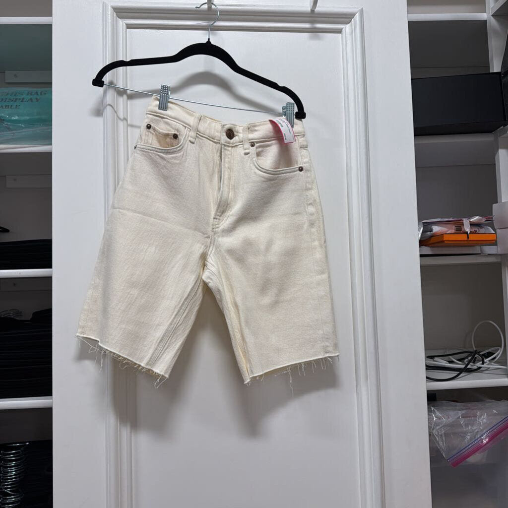 White Denim Shorts