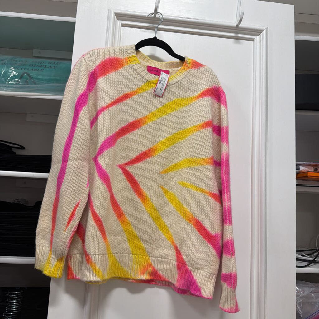Cream Cashmere Tie Dye Chunky Sweater