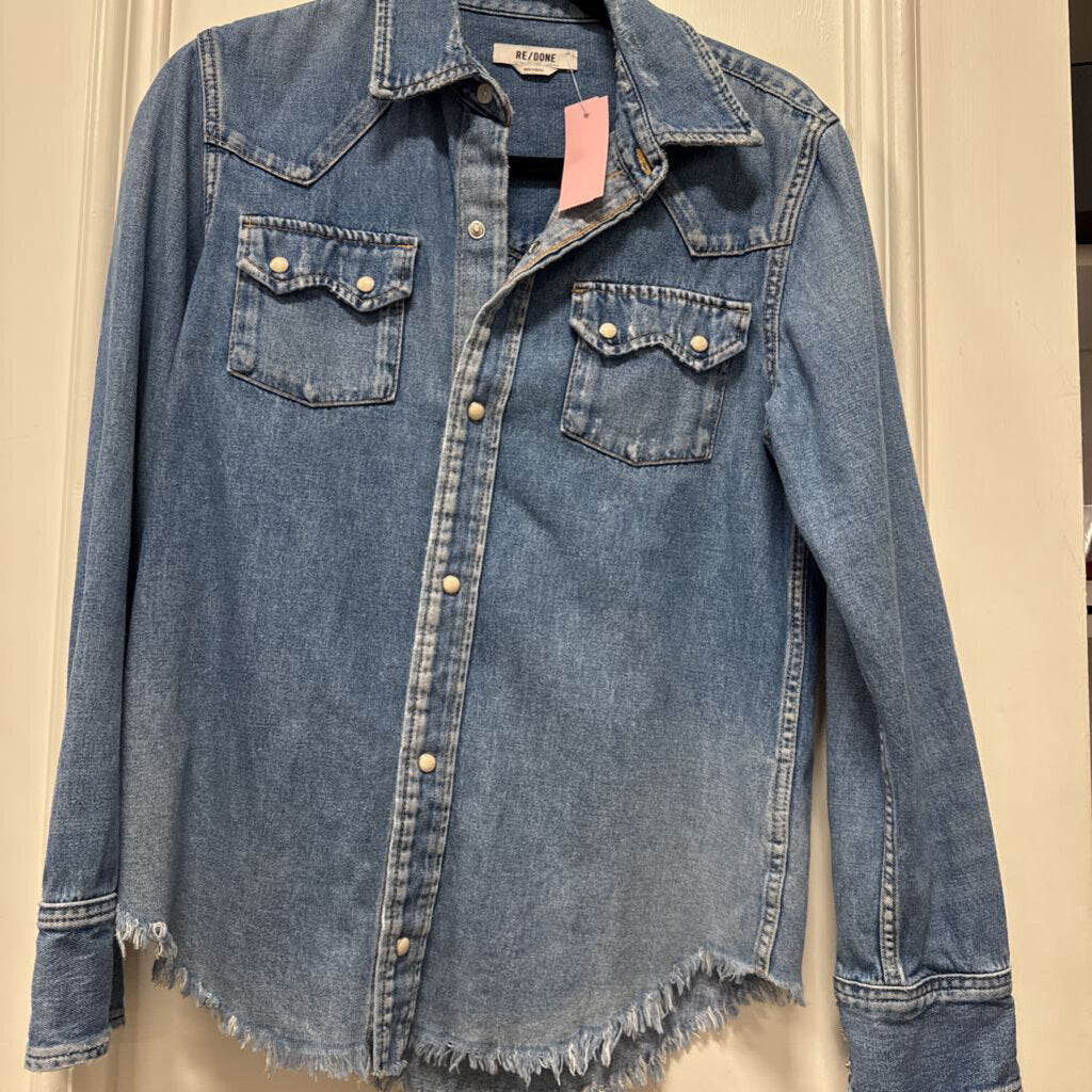 Denim Pearl Snap LS Shirt