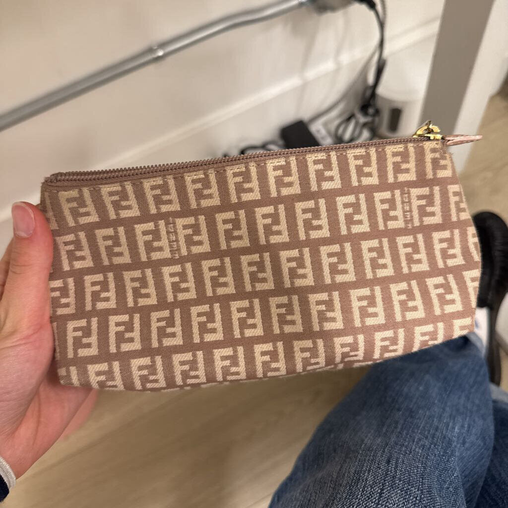 Pink Zucchino Monogram Pouch