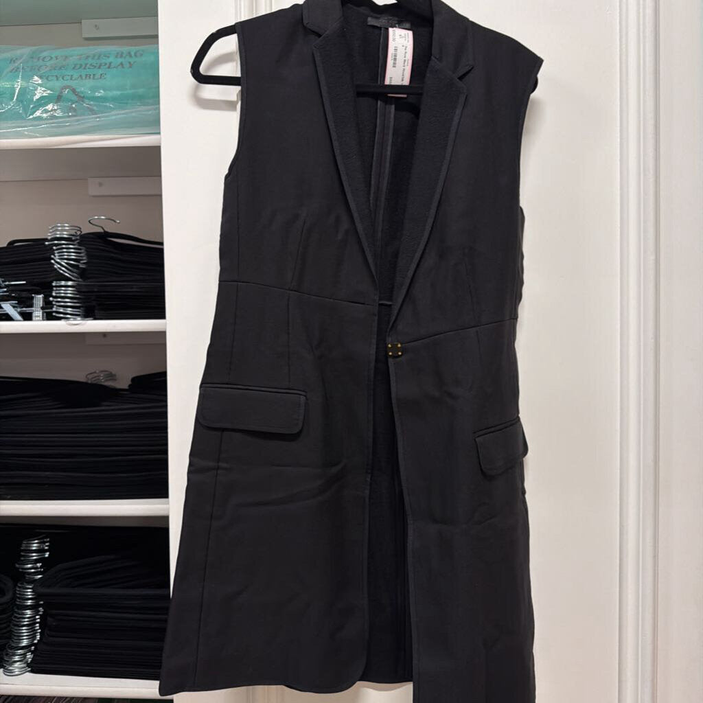 Black Wool/Silk Vest