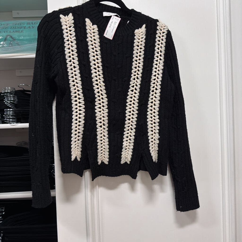 Black Embroidered Sweater