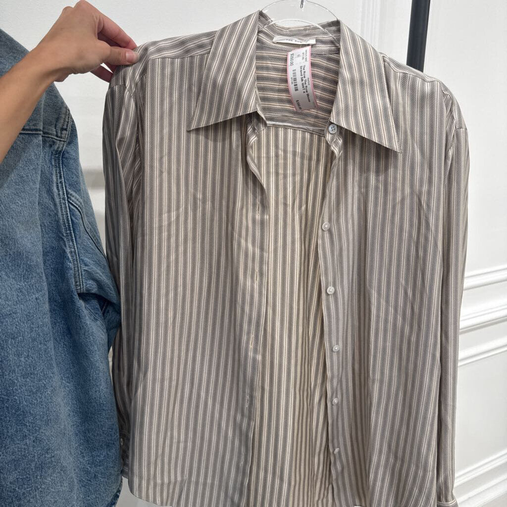 The Row Blouse Striped Silk NWT