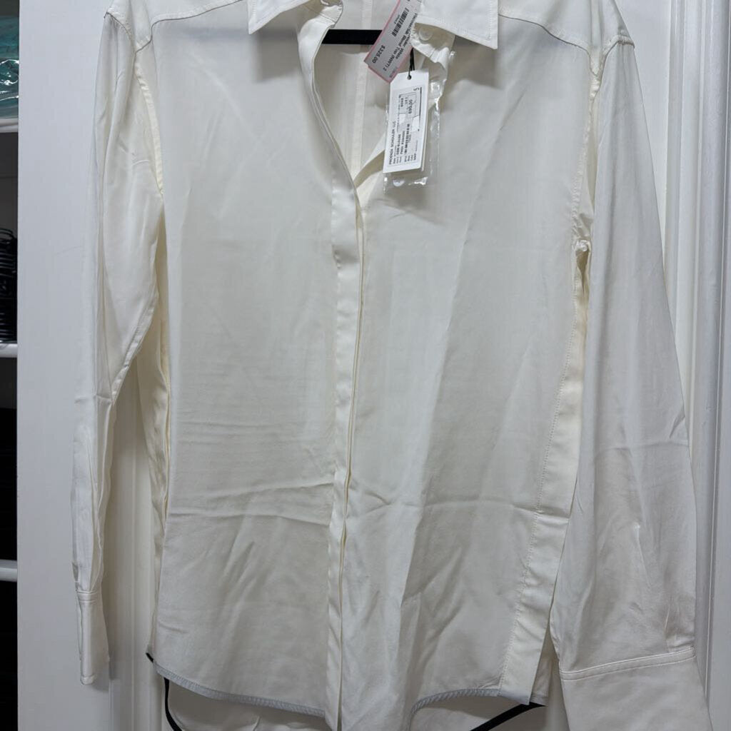 White Viscose/Silk Blend Top (NWT)